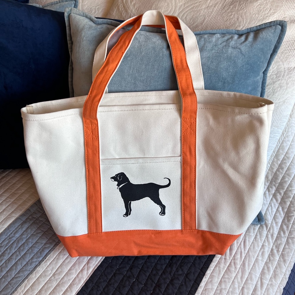 Black Dog Canvas Tote Bag